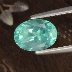 1.13 ct Turquoise Apatite Stone, Natural Apatite in Oval Facet Shape for Sale