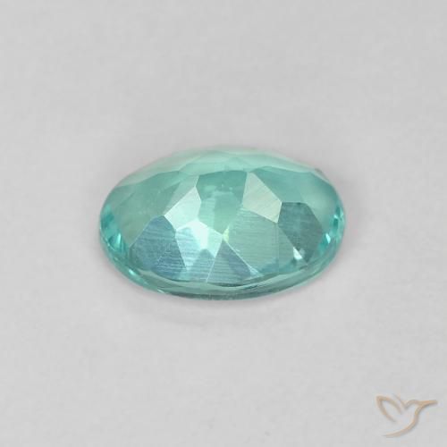 Apatite Gemstone in 7 x 5 mm (calibrated) Size for Sale, Apatite Stone in Medium Blue Green Color