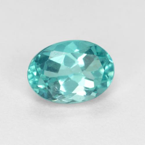 Medium Blue Green Apatite Gem - 0.9ct Oval Facet (ID: 476328)