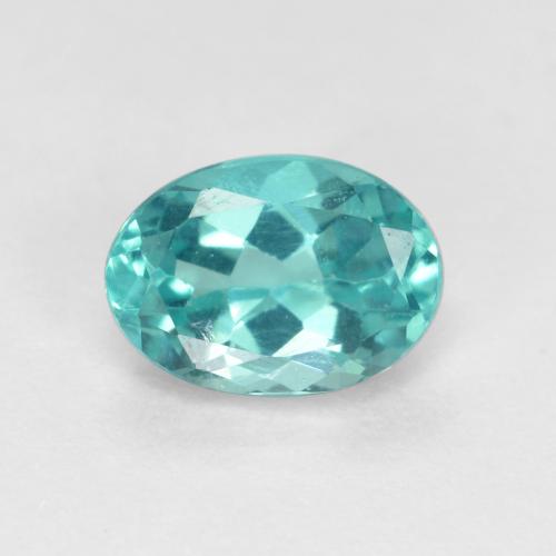 0.94 ct Turquoise Apatite Stone, Natural Apatite in Oval Facet Shape for Sale