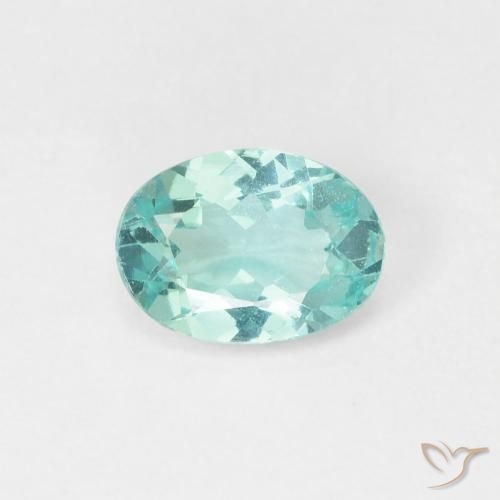 0.83 ct Blue Green Apatite, 7.1 x 5.2 mm Oval Cut From Madagascar, Photo A