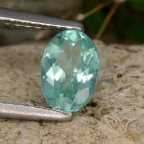0.82 ct Turquoise Apatite Stone, Natural Apatite in Oval Facet Shape for Sale