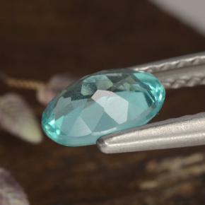 Apatite Gemstone in 7 x 5 mm (calibrated) Size for Sale, Apatite Stone in Intense Blue Green Color