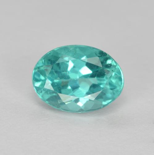 1.01 ct Turquoise Apatite Stone, Natural Apatite in Oval Facet Shape for Sale