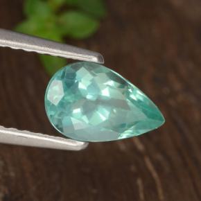 1.02 ct Turquoise Apatite Stone, Natural Apatite in Pear Facet Shape for Sale