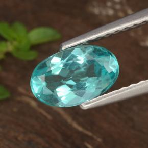 Bright Blue Green Apatit Edelstein - 1ct Oval facettiert (ID: 476452)