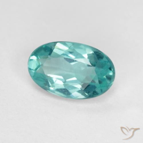 1.02 ct Turquoise Apatite Stone, Natural Apatite in Oval Facet Shape for Sale