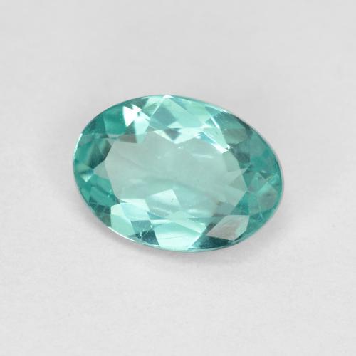 1.02 ct Turquoise Apatite Stone, Natural Apatite in Oval Facet Shape for Sale
