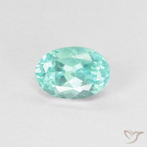 0.98 ct Blue Green Apatite, 6.8 x 4.8 mm Oval Cut From Madagascar, Photo A