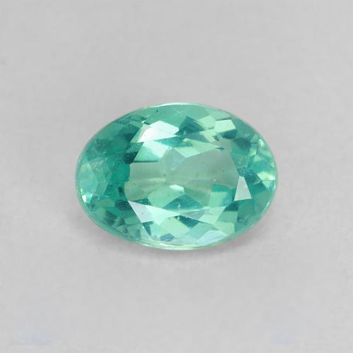 Verde azulado eléctrico Apatita Gema - 1ct Forma ovalada (ID: 476519)