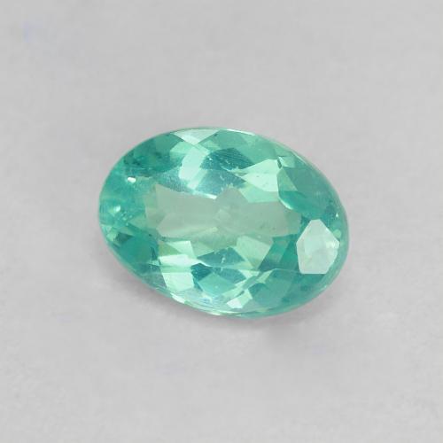 0.95 ct Turquoise Apatite Stone, Natural Apatite in Oval Facet Shape for Sale