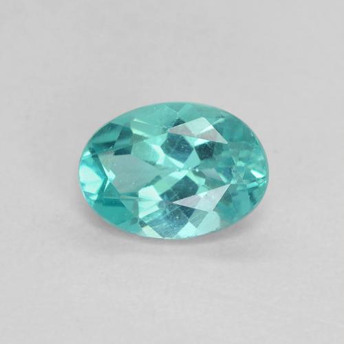Medium Blue Green Apatite Gem - 0.9ct Oval Facet (ID: 476522)