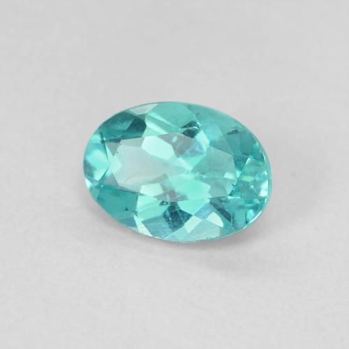 0.87 ct Turquoise Apatite Stone, Natural Apatite in Oval Facet Shape for Sale