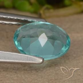 Apatite Gemstone in 7 x 5 mm (calibrated) Size for Sale, Apatite Stone in Bright Blue Green Color