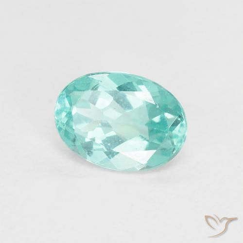 0.83 ct Turquoise Apatite Stone, Natural Apatite in Oval Facet Shape for Sale