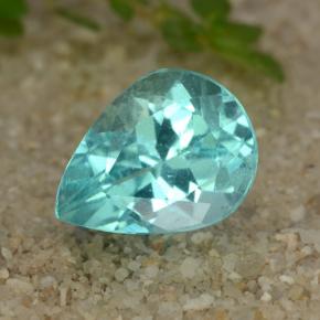 Verde bluastro Apatite Gem - 1.2ct Sfaccettatura a pera (ID: 476556)