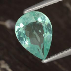 1.18 ct Turquoise Apatite Stone, Natural Apatite in Pear Facet Shape for Sale