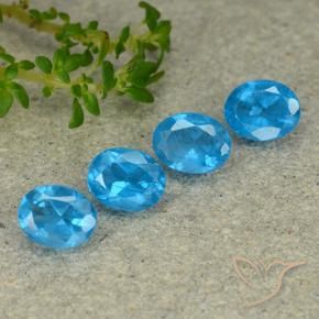 1.33 ctw Blue Apatite Stones, Natural Apatite in Oval Facet Shape for Sale
