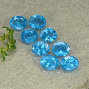 2.68 ctw Blue Apatite Stones, Natural Apatite in Oval Facet Shape for Sale