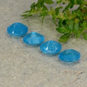 Apatite Gemstones in 5 x 4 mm (calibrated) Size for Sale, Apatite Stones in Blue Color