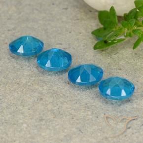 Apatite Gemstones in 5 x 4 mm (calibrated) Size for Sale, Apatite Stones in Blue Color