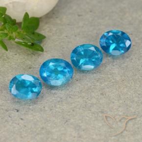 1.71 ctw Blue Apatite Stones, Natural Apatite in Oval Facet Shape for Sale