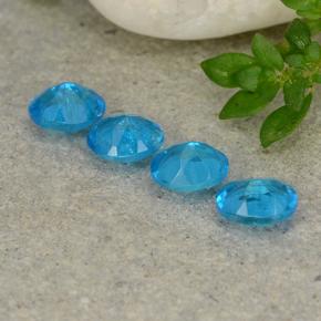 Apatite Gemstones in 5 x 4 mm (calibrated) Size for Sale, Apatite Stones in Medium Blue Color