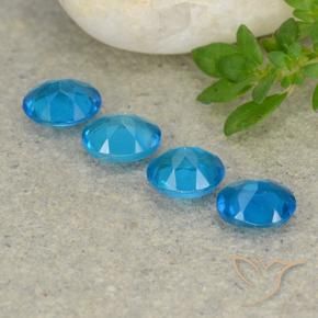 Apatite Gemstones in 5 x 4 mm (calibrated) Size for Sale, Apatite Stones in Medium Blue Color