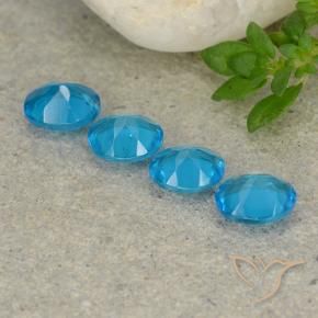 Apatite Gemstones in 5 x 4 mm (calibrated) Size for Sale, Apatite Stones in Medium Blue Color