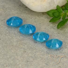 Apatite Gemstones in 5 x 4 mm (calibrated) Size for Sale, Apatite Stones in Blue Color