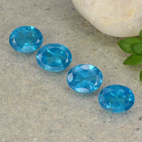 1.48ctw Natural Medium Blue Apatite, Oval, VS