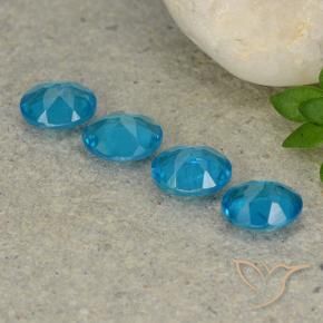 Apatite Gemstones in 5 x 4 mm (calibrated) Size for Sale, Apatite Stones in Medium Blue Color