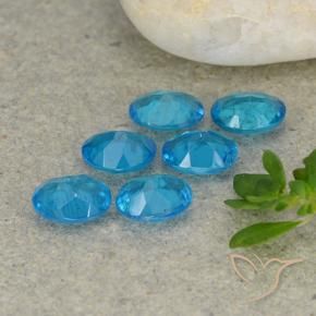 Apatite Gemstones in 5 x 4 mm (calibrated) Size for Sale, Apatite Stones in Medium Blue Color