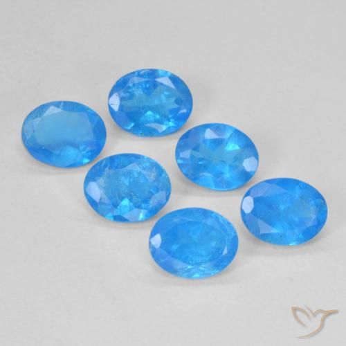 1.98ctw Natural Deep Azure Apatite, Oval, VS