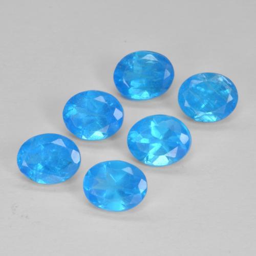 2.62 ctw Blue Apatite Stones, Natural Apatite in Oval Facet Shape for Sale