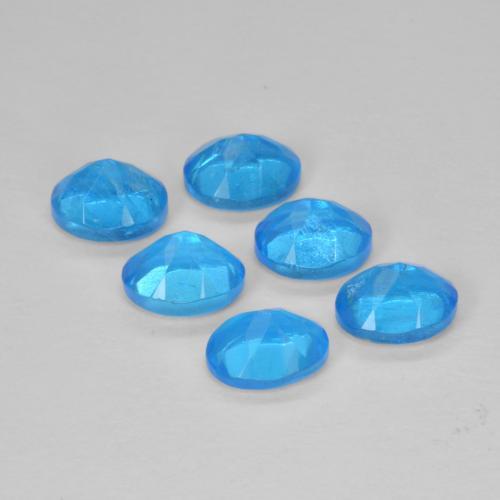 Apatite Gemstones in 5 x 4 mm (calibrated) Size for Sale, Apatite Stones in Deep Azure Color