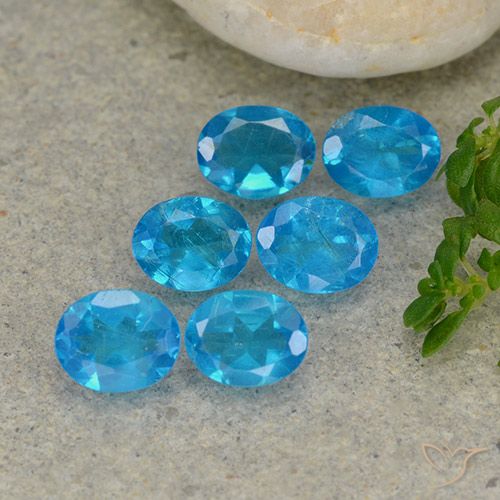 2.06ctw Natural Medium Blue Apatite, Oval, VS