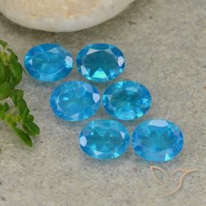 2.06 ctw Blue Apatite Stones, Natural Apatite in Oval Facet Shape for Sale