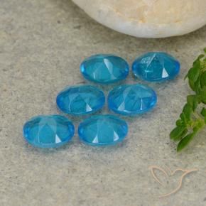 Apatite Gemstones in 5 x 4 mm (calibrated) Size for Sale, Apatite Stones in Medium Blue Color