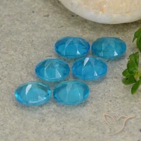 Apatite Gemstones in 5 x 4 mm (calibrated) Size for Sale, Apatite Stones in Blue Color