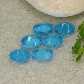 Apatite Gemstones in 5 x 4 mm (calibrated) Size for Sale, Apatite Stones in Deep Azure Color