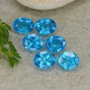 1.97 ctw Blue Apatite Stones, Natural Apatite in Oval Facet Shape for Sale