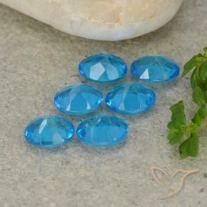 Apatite Gemstones in 5 x 3.8 mm Size for Sale, Apatite Stones in Medium Blue Color