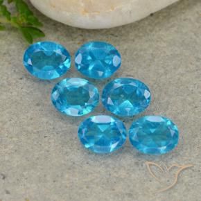 2.03 ctw Blue Apatite Stones, Natural Apatite in Oval Facet Shape for Sale