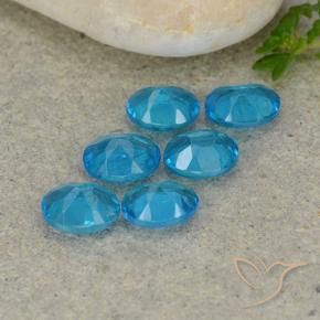 Apatite Gemstones in 5 x 4 mm (calibrated) Size for Sale, Apatite Stones in Medium Blue Color