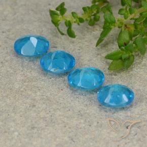 Apatite Gemstones in 5.2 x 4.1 mm Size for Sale, Apatite Stones in Blue Color