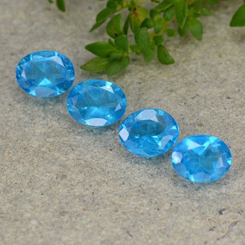 1.31ctw Natural Intense Blue Apatite, Oval, VS