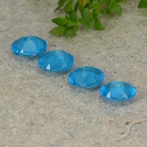 Apatite Gemstones in 5 x 4 mm (calibrated) Size for Sale, Apatite Stones in Intense Blue Color