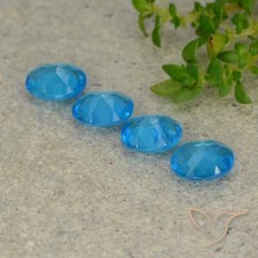 Apatite Gemstones in 5 x 4 mm (calibrated) Size for Sale, Apatite Stones in Azure Blue Color