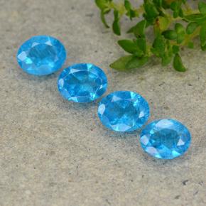 Blau Apatit Edelstein - 0.3ct Oval facettiert (ID: 488797)